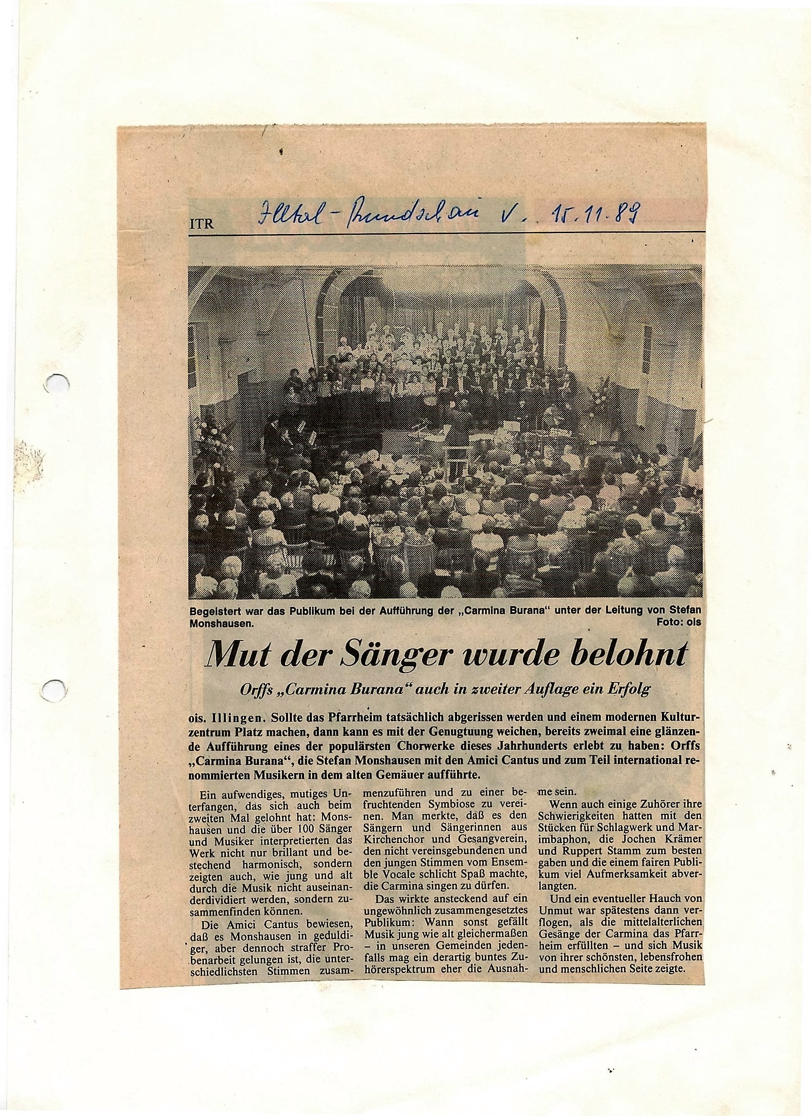 2. Carmina Burana im altenPfarrheim