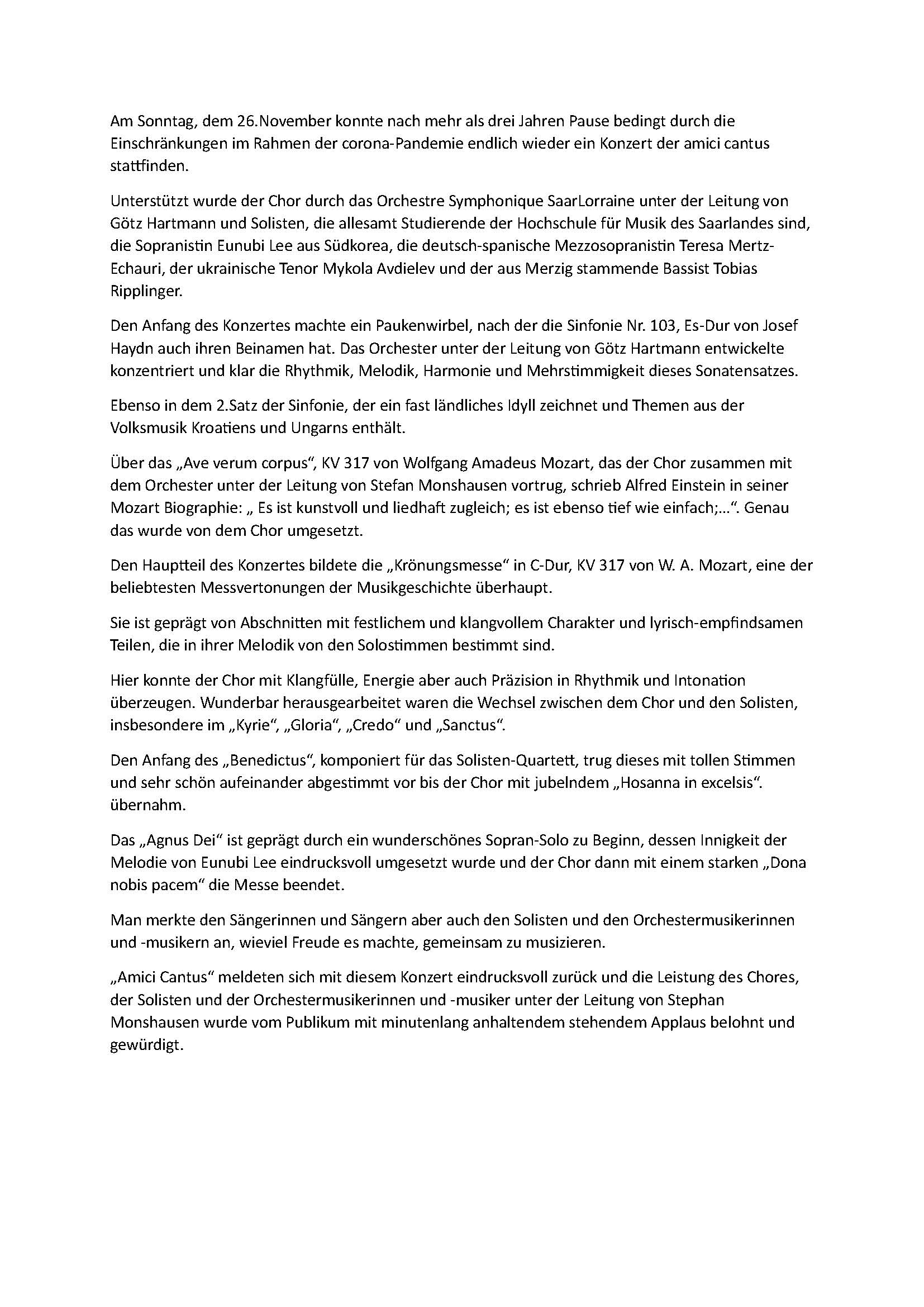 Kronungsmesse Illinger Nachrichten Bericht